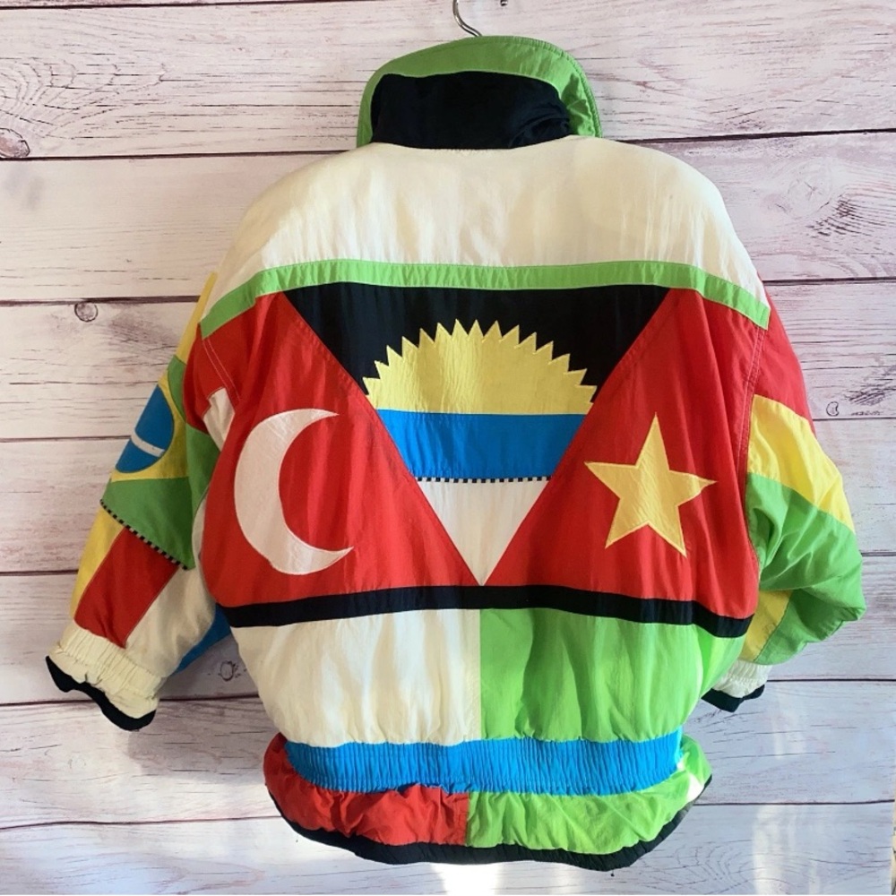 Gallery International Mens S Jacket Flags Down Ski Colorblock Puffer Vintage - Picture 5 of 11